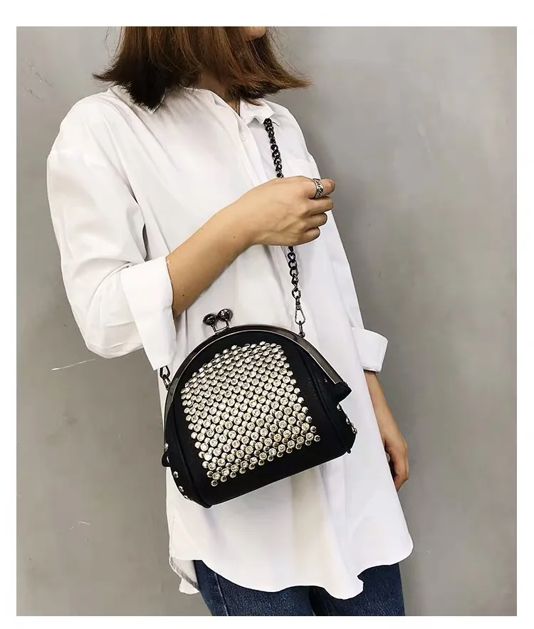 High Quality PU Leather Women Bag Bags for Women Glittering Diamonds Handbags Simple Wild Chain Tote Shoulder Bags Crossbody Bag