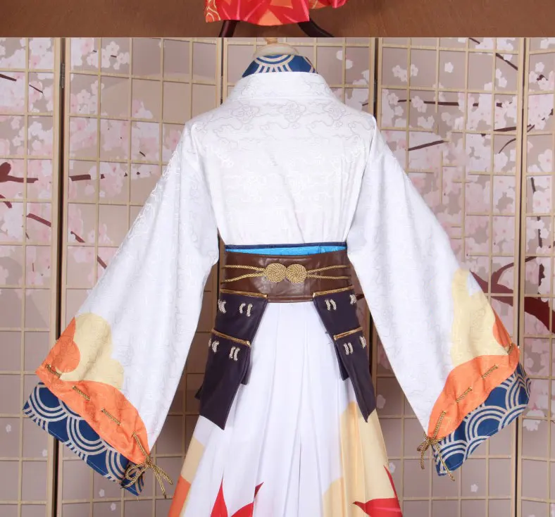 Индивидуальный размер Onmyoji SSR Ibaraki Douji Косплей Костюм клен красный кимоно платье брюки wafuku Униформа костюмы для Хэллоуина аниме