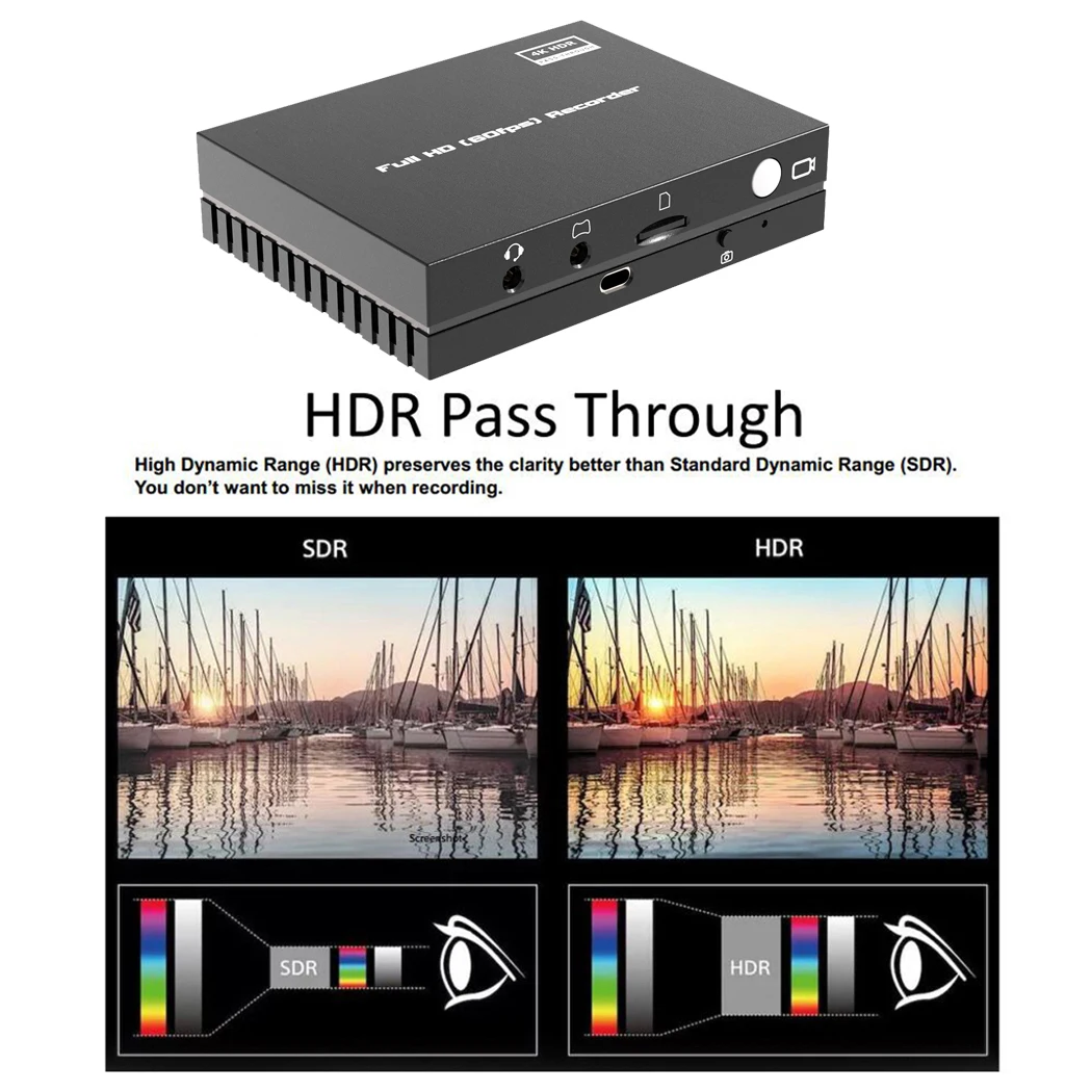 Y & H HDMI видеозахват 4K HDR автономная запись видео на карту Micro SD вечевечерние НКИ чат