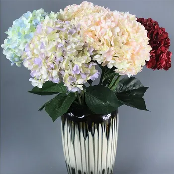 

Fake Single Stem Hydrangea 26.77" Length Simulation Oversize Pincushion Flower for Wedding Home Decorative Artificial Flowers
