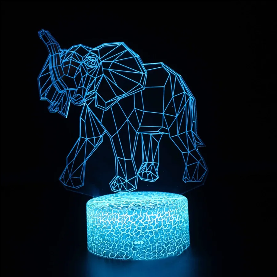 MY-464 Светодиодный ночник 3D акриловый USB Красочный ночной Светильник GY035 для домашнего декора праздничный подарок Дистанционное сенсорное управление настольная лампа - Испускаемый цвет: MY-464