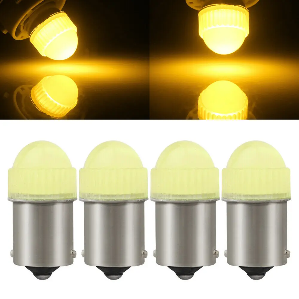 

100pcs 12V/24V 1156 P21W BA15S LED BAU15S LED PY21W 5630 9Smd Bulbs For Car Side Indicator Lamp Turn Signal Lights Amber