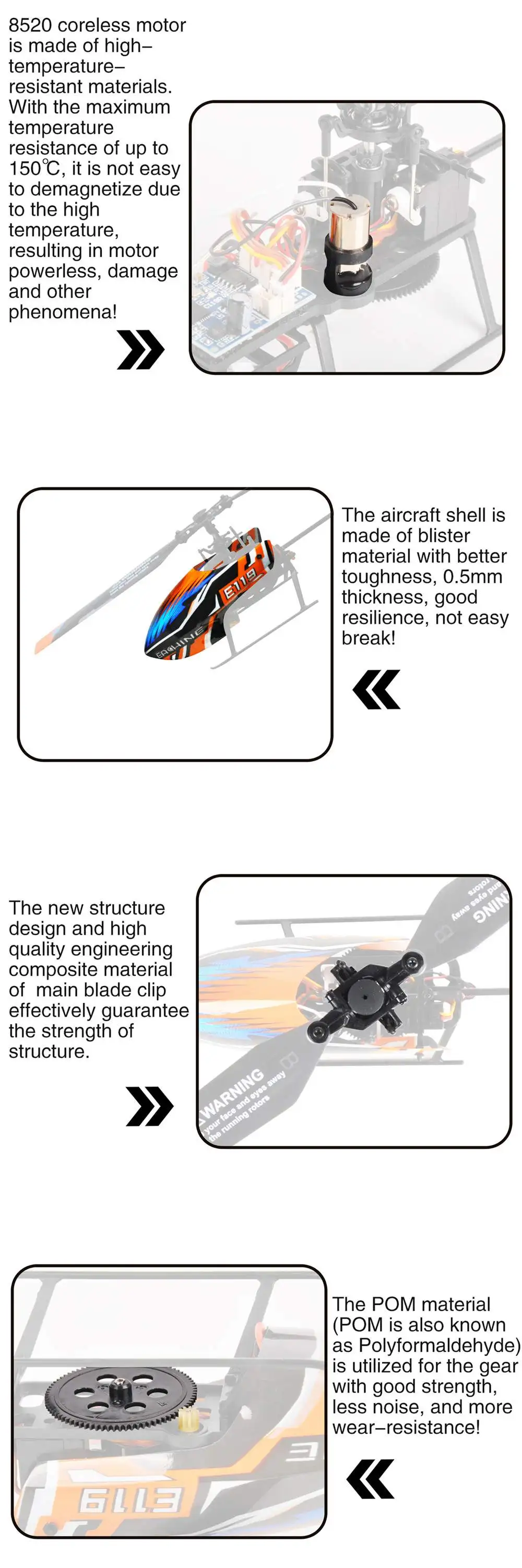 Eachine E119 2,4G 4CH 6-Axis Flybarless 4CH передатчик со светодиодный дисплей RC вертолет RTF