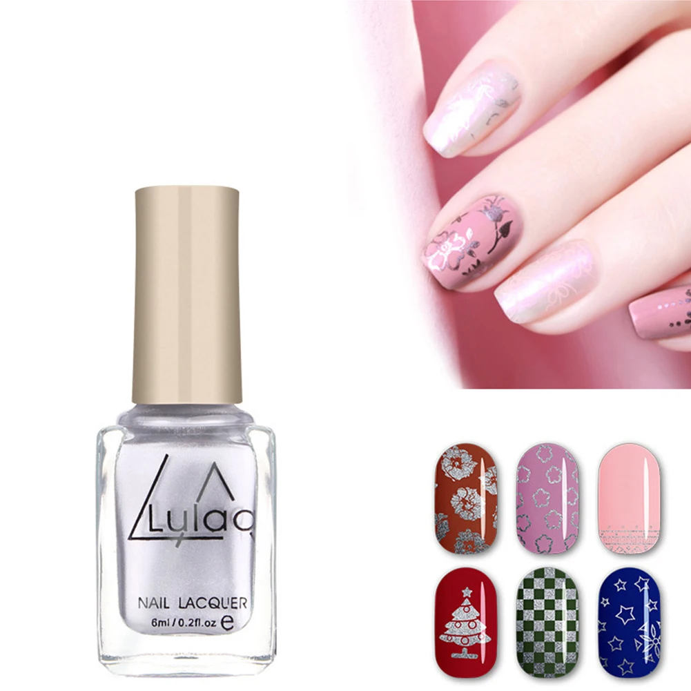 6ml 12colors Tools Stamping Nail Art Quick Drying Polish Lacquer 3D Printing Lasting Nail Polish DIY