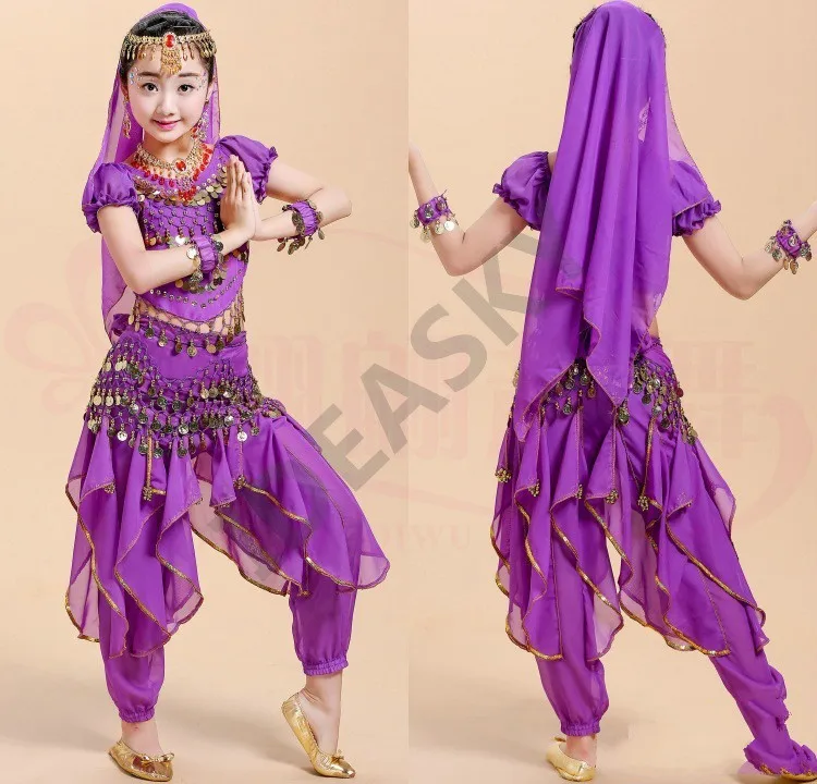 Арабский танец живота с блестками, профессиональный костюм для танца живота, детские костюмы, Детский костюм, комплект для взрослых и детей, топ, штаны