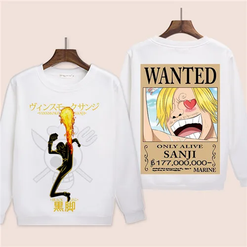 Одна деталь Толстовка японского аниме толстовки для мужчин/женщин король пиратов Луффи толстовка с капюшоном зима осень флисовый пуловер Молодежный - Цвет: 10