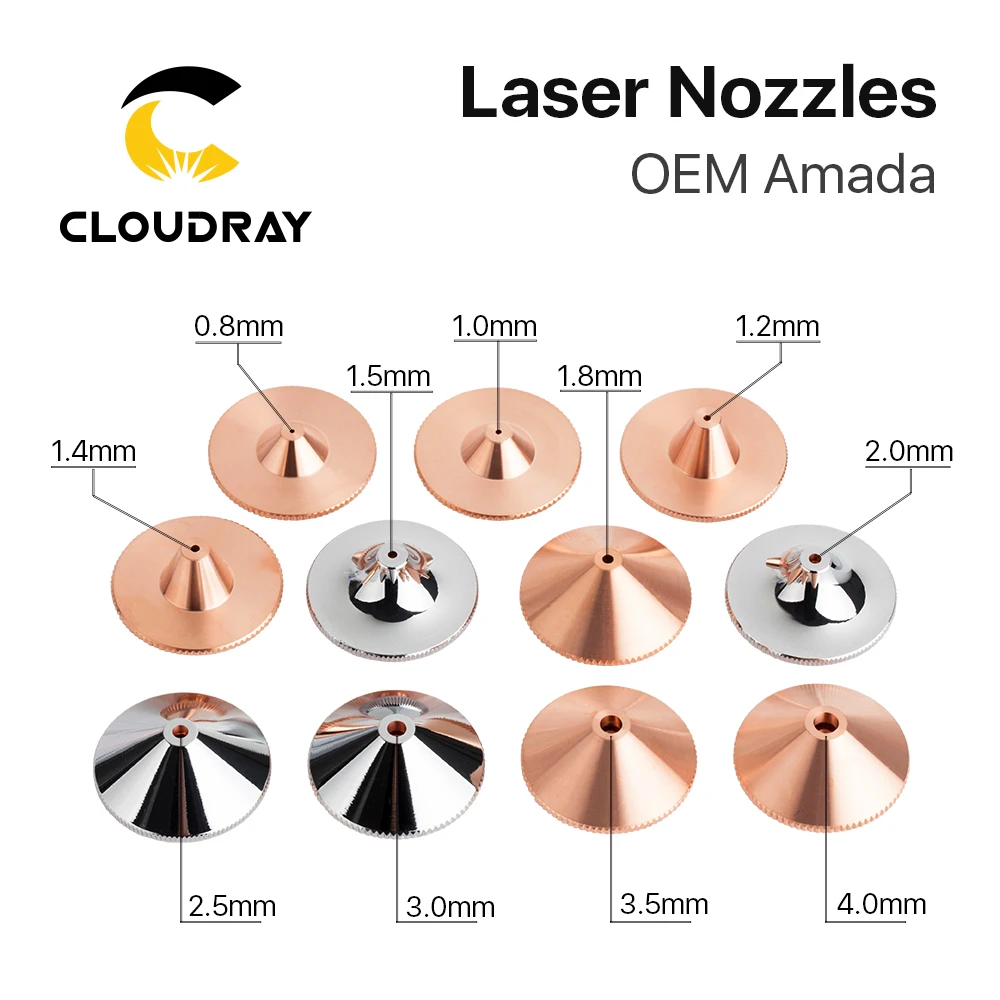 Однослойные двухслойные сопла Cloudray OEM Amada диаметром 25 мм Калибр H20 M12 0 8 4 для