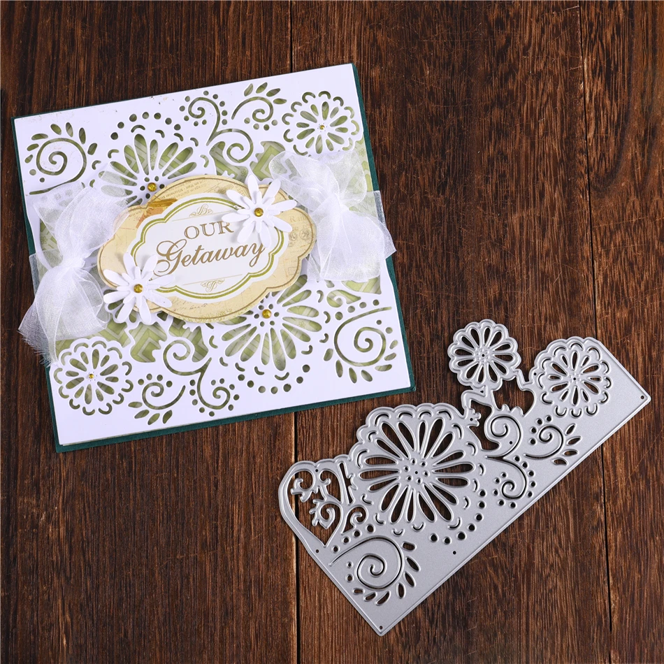 YaMinSanNiO Flower Background Metal Cutting Dies Stencil for Scrapbooking Paper Photo Cards Embossing Die Cuts New 2020 | Дом и сад