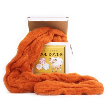 

Nonvor Soft Felting Wool Supplies for Hand Spinning Felting DIY Wool Roving Bulk Super Wool Chunky Yarn, Wool Supplies
