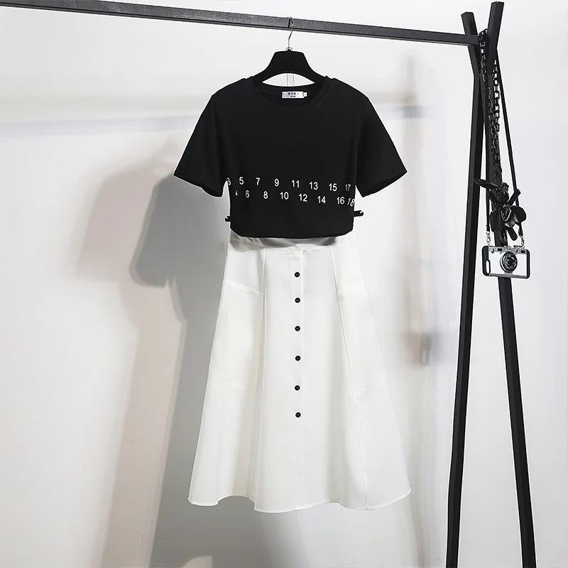 

Harajuku Late Evening Breeze Literature And Art Playful Hipster Mori Girl Line Charade Loose-Fit Online Celebrity Long Skirts Tw