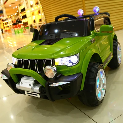 Четырехколесный привод для детей, электрическая, для автомобилей для детского электромобиля езды на 1-6 лет Верховая игрушка внедорожник автомобиль - Цвет: Green