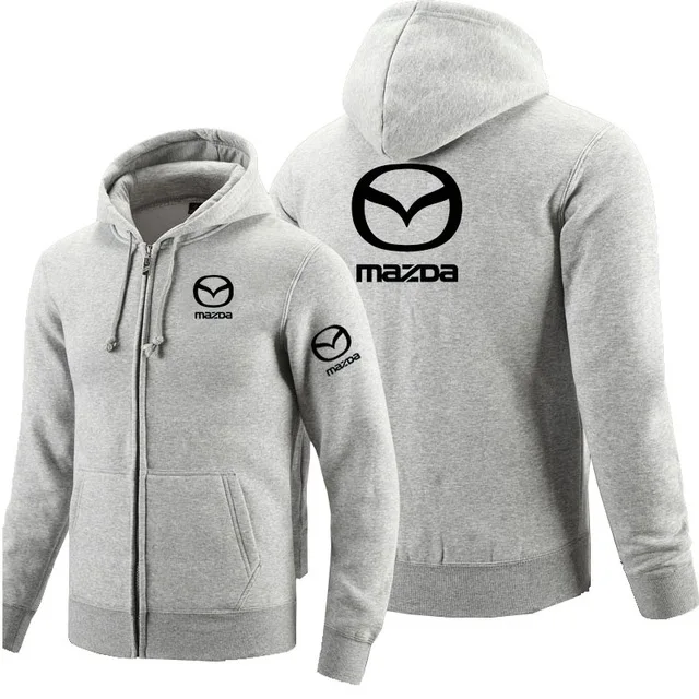 Толстовки на молнии для Mazda с логотипом, флисовая толстовка с капюшоном и длинным рукавом, мужская куртка на молнии, Толстовка b