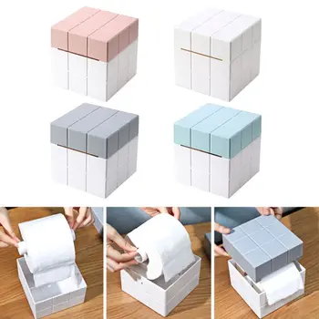 

Cube Tissue Box Hollow-carved Design Removable Stable FixedSimple Nordic Style Storage Box