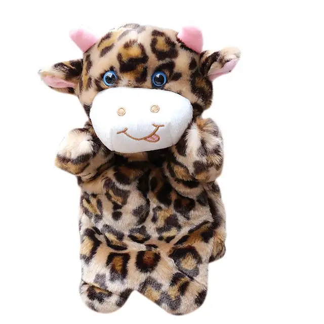Cute Milk Cow Sheep Dog Duck Bear Hand Puppet Baby Kids Child Educational Soft Doll Plush Toy High quality 3
