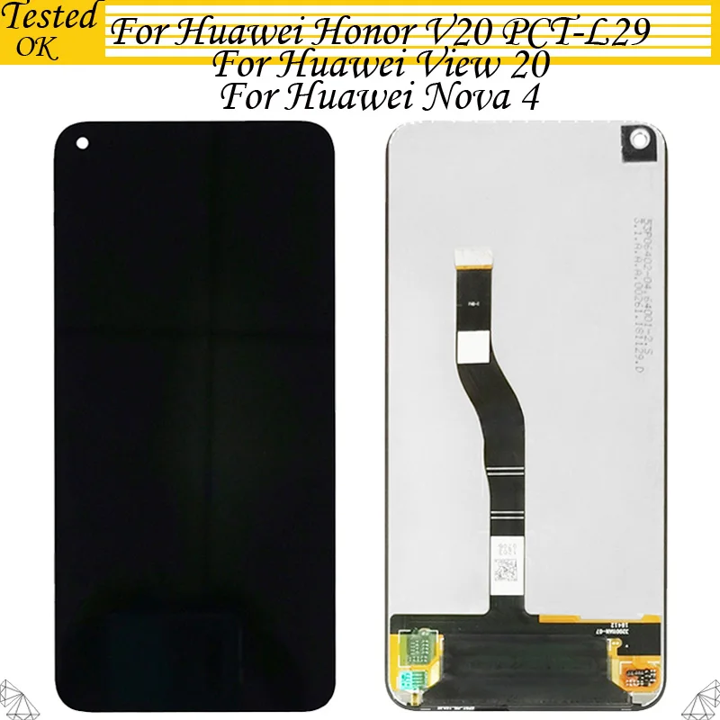 

10PCS/LOT For Huawei Honor V20 View 20 LCD Display Touch Screen Digitizer Assembly For Huawei Nova 4 Nova4 LCD Replacement Parts