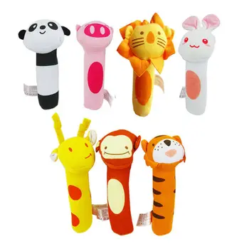 

Animal Handbells Musical Developmental Toy Bed Bells Kids Baby Soft Rattle Toy