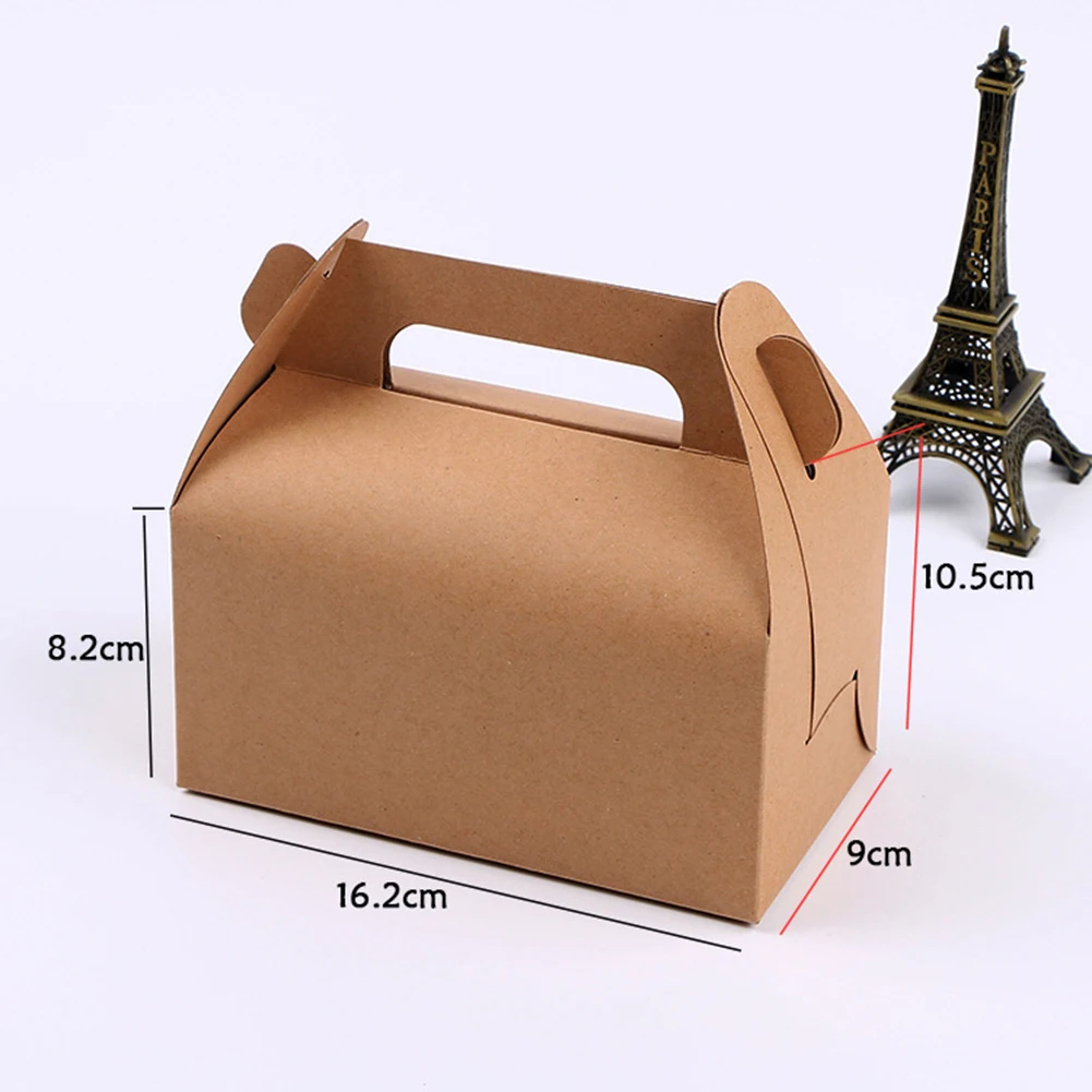 10 шт. бумажные маффины хлебобулочная упаковка кекс коробка для конфет с ручкой десерт принадлежности для выпечки