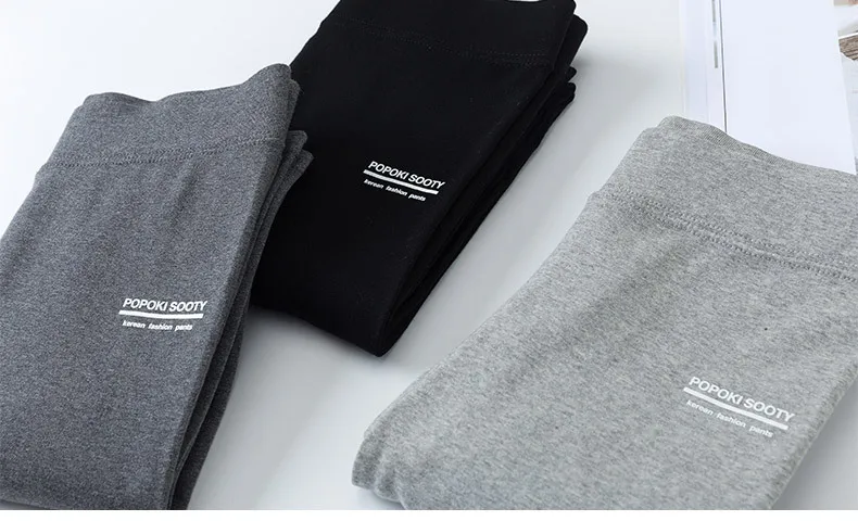 Korean Version Pure Cotton Underpants External Wear Women High Waist Body Repair Small Foot Pants Fitness Leggings