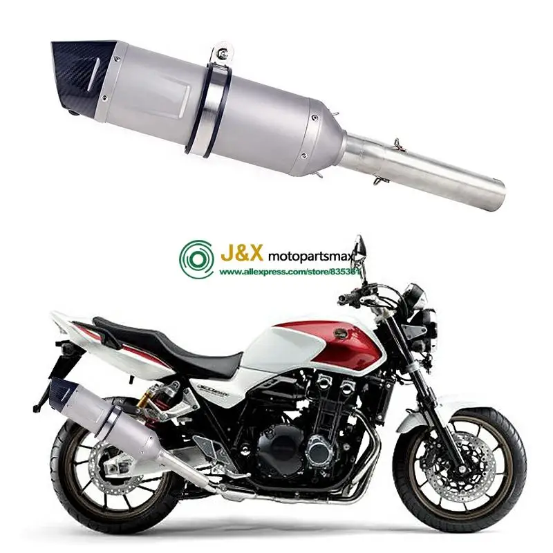 Мотоцикл полный системы глушитель Escape дБ убийца слипоны для Honda CB1300 CB 1300 среднего контакта трубы 2003 до 2013