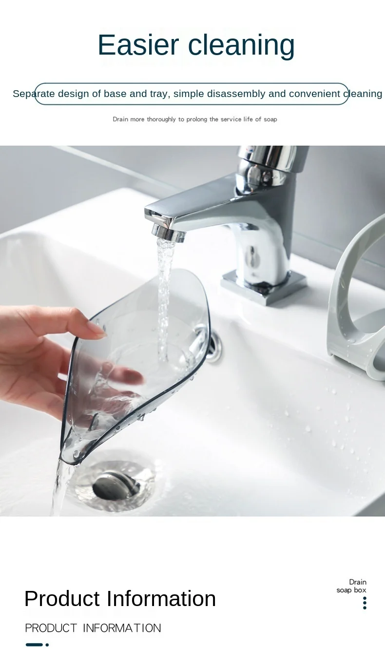 Nordic Style Soap Box Leaf-Shaped Box Water Drain Soap Holder Box Bathroom Shower Plate Tray Bathroom Supplies Bathroom Gadgets
