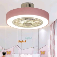 50 см потолочный вентилятор Macaron, современный ресторан, спальня, потолочный вентилятор со светом 220 В, пульт дистанционного управления, затемнение, прекрасный вентилятор, лампа