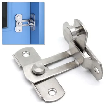 

Stainless Steel Lock 90 Degree Display Furniture Security Cabinet Drawer Rooms Sliding Hook Door Lock