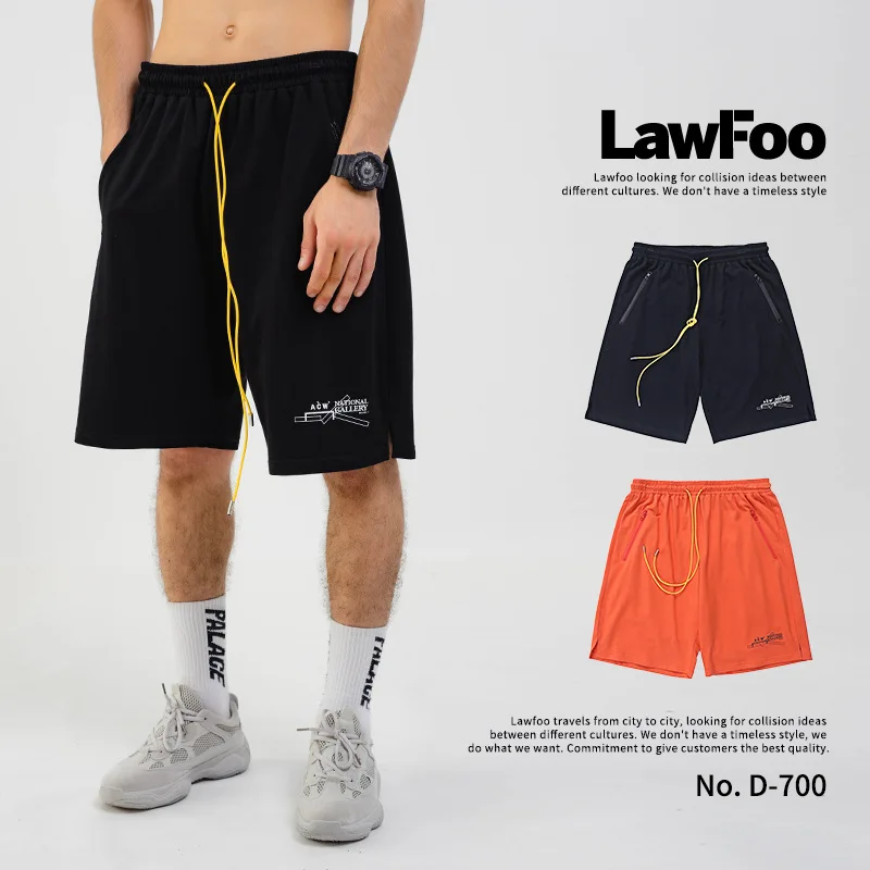 

Lawfoo Men'S Wear Spring And Summer New Style Europe And America Popular Brand Small Lettered Pattern Printed Men Shorts Ca