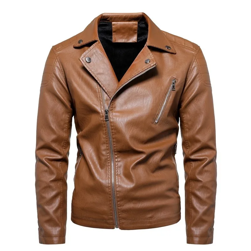 

2020 Men's Leather Jacket Spring Autumn Plus Size Pu Coat Motorcycle Leather Jackets Chaqueta Cuero Hombre N2526 KJ3073