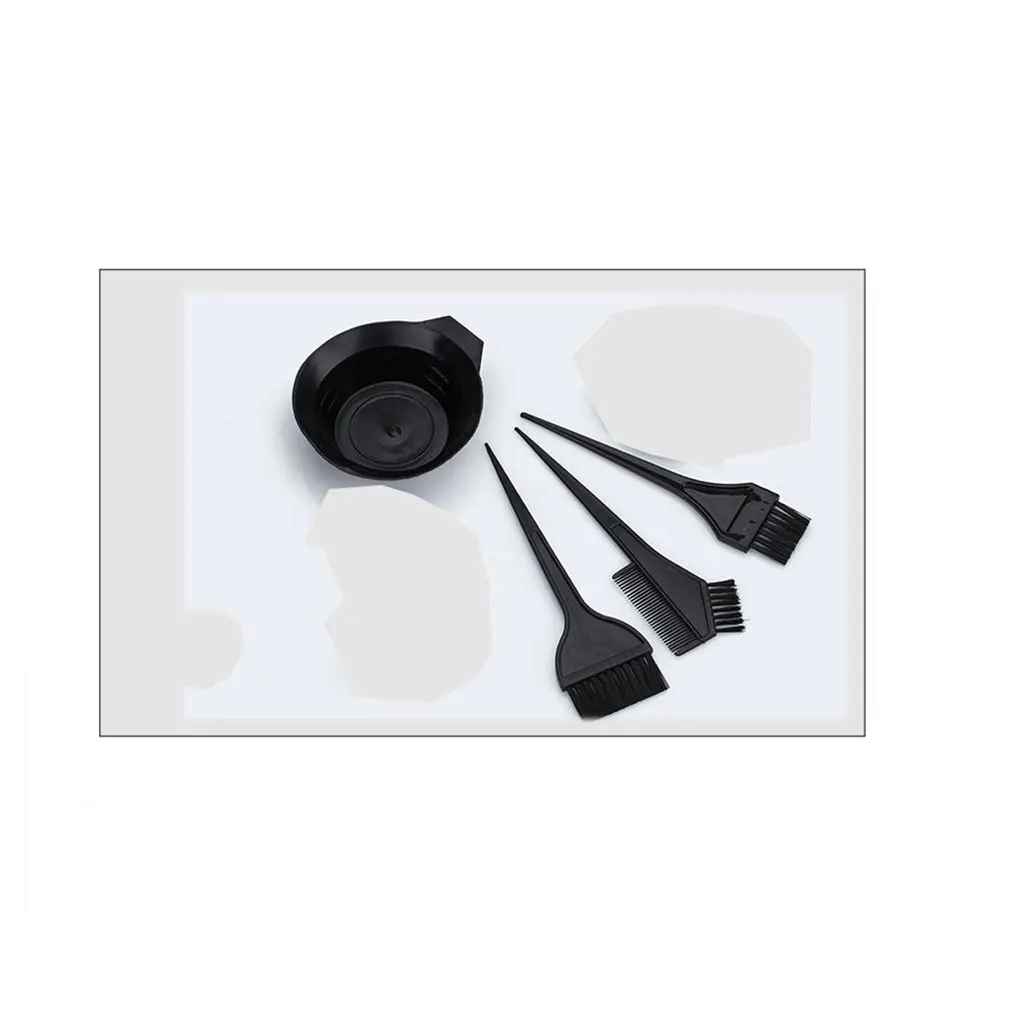 4pcs 1 set Краска для волос, смешивающая чаша с ручкой, Парикмахерская, инструмент для укладки волос, набор для парикмахерского салона - Цвет: 4pcs 1 set