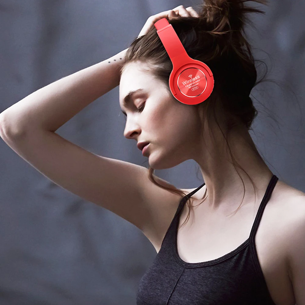 JINSERTA беспроводные Bluetooth наушники Складные стерео музыкальные наушники мягкие наушники Поддержка FM радио TF карта подарок на день рождения