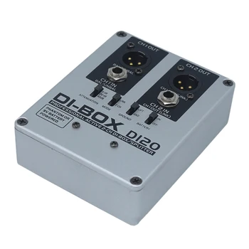 

Guitar Professional Active 2-Channel DI-BOX Splitter Signal Impedance Device Low Noise Isolator