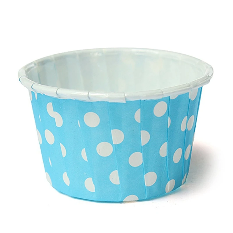 

20 Pcs Paper cups for Cupcake muffin cake mold Decoration Point-blue