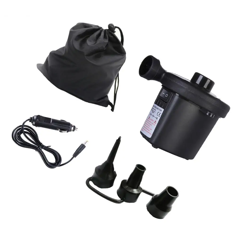Air Pump for Inflatables 12V DC Electric Portable Pump Air Mattress Raft Bed Boat Pool Toy Inflate Deflate Pump