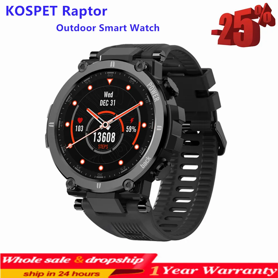 Новинка смарт-часы Kospet Raptor для спорта на открытом воздухе мужчин и женщин 1 3 дюйма