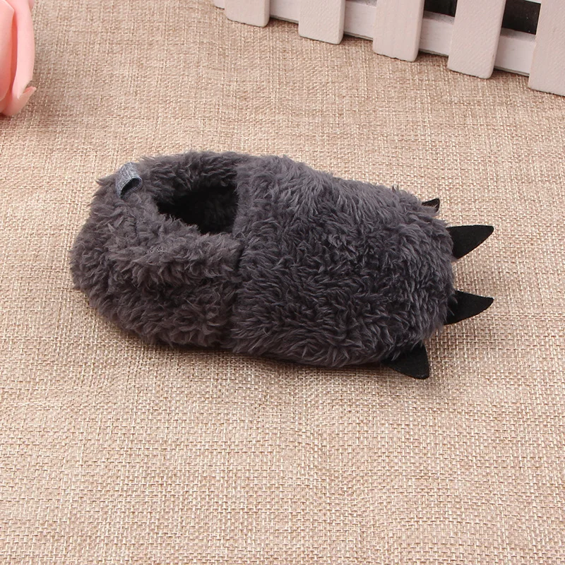 Koovan Children Home Shoes Winter Warm Stuffed Claws Out Shoes Baby Toddler Firstwalkers For Baby Boys Girls Lovely Slipper