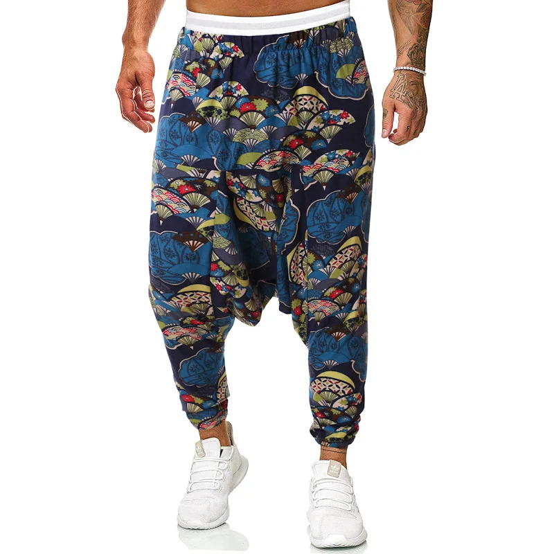 Men Baggy Harem Pants Hip-hop Women Wide Leg Trousers Male Casual Vintage Long Pants
