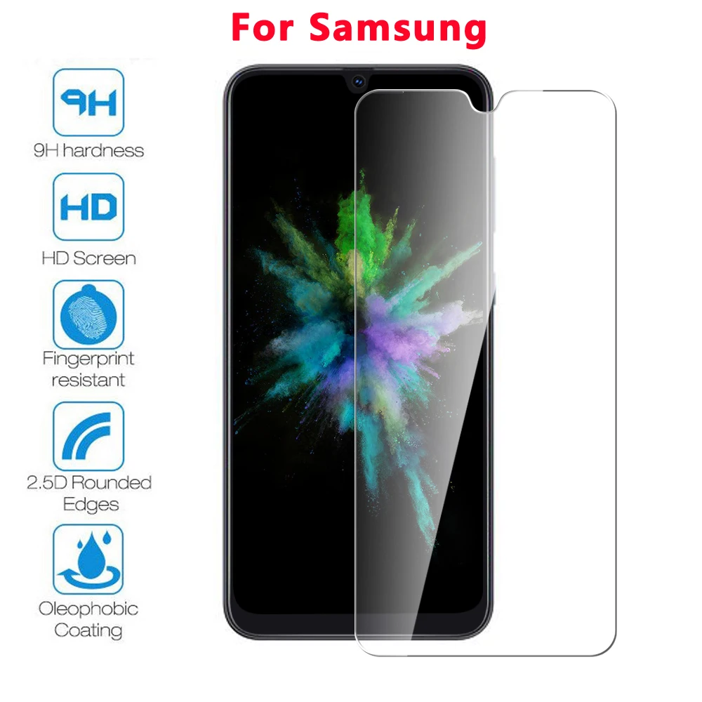 Закаленное стекло для Samsung A50 A20E A70 A30S A40S A10 Защитная пленка экрана M10 M20 M30 A20S A60