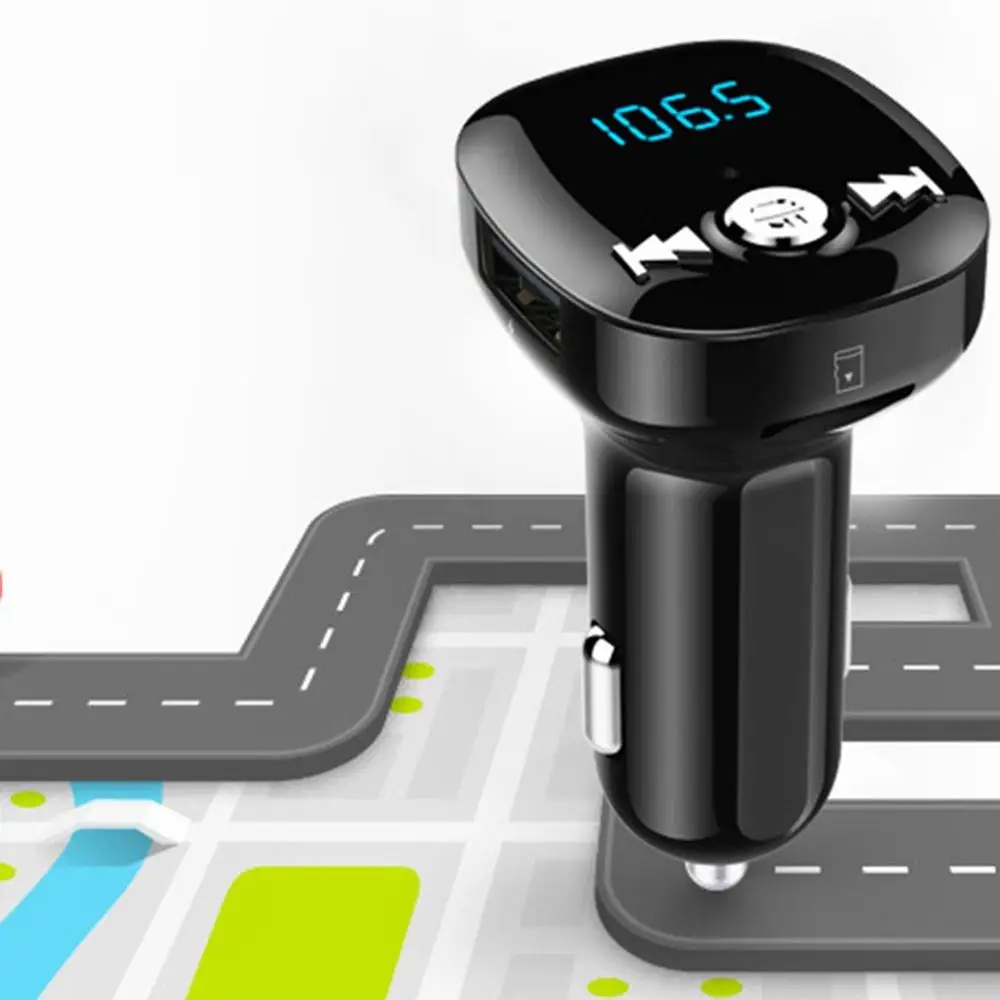 BC40 FM передатчик Handsfree автомобильный комплект автомобильный аудио mp3-плеер с двойной USB Автомобильное зарядное устройство Поддержка U диск/TF карта