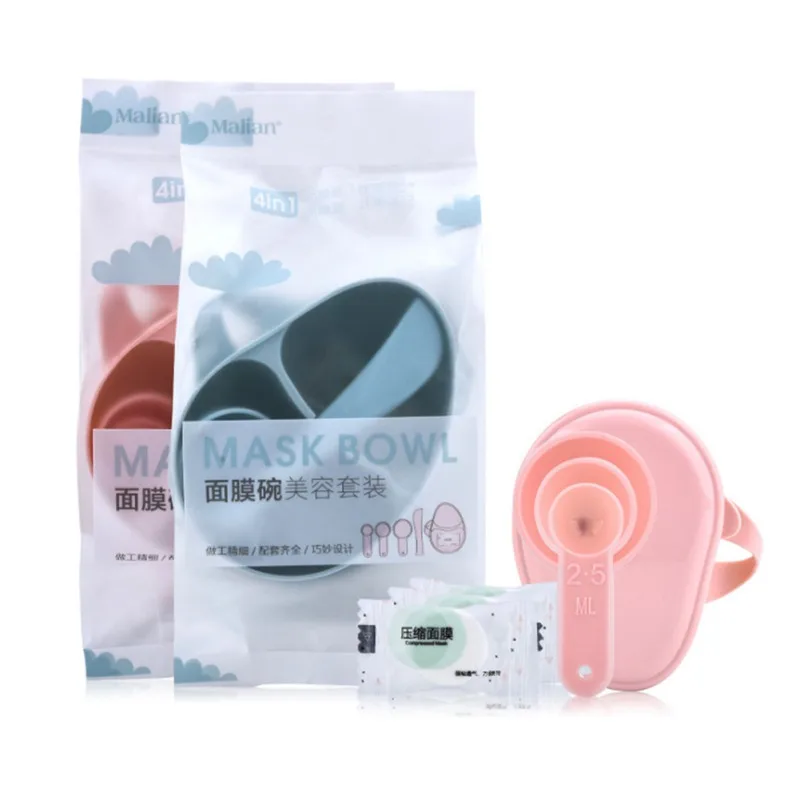 4 Piece Set DIY Facial Mask Bowl Tool Set Women's Makeup Tool Kits maquiagem Mixing Bowl Brush Spoon Stick 4 Piece Set DIY Facial Mask Bowl Tool Set Women's Makeup Tool Kits maquiagem Mixing Bowl Brush Spoon Stick