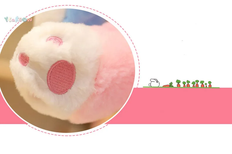 Yeaknow 110 см мультфильм кролик плюшевая игрушка милая плюшевая зверушка плюшевые мягкие игрушки детская подушка для чтения кукла креативный детский подарок на день рождения