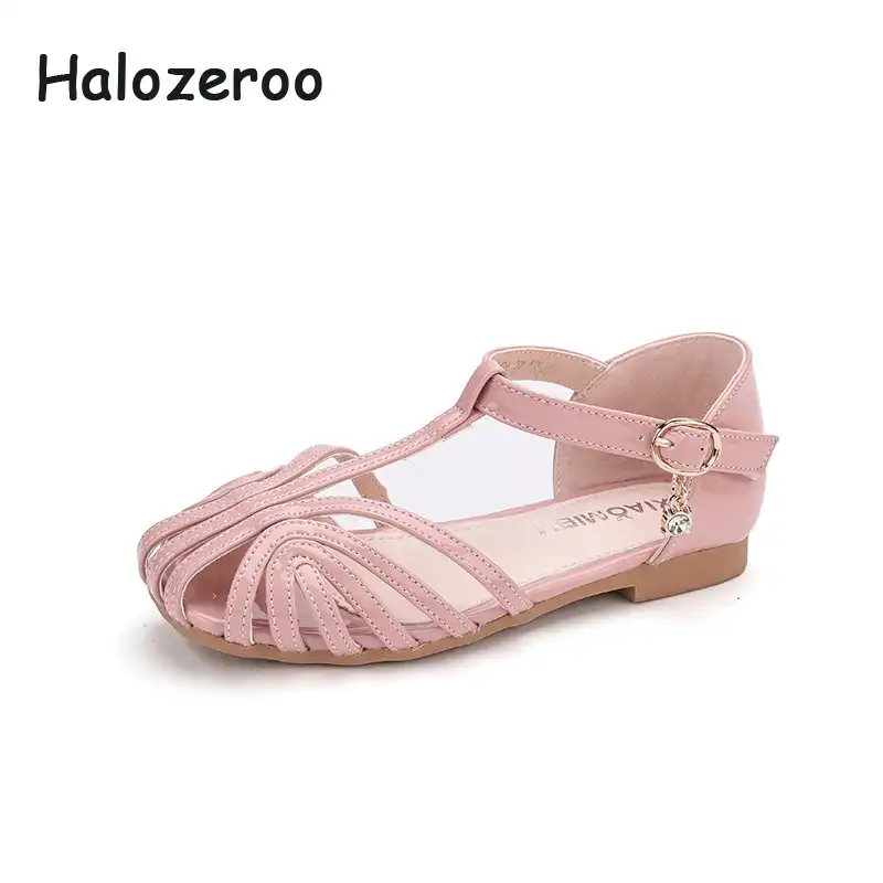 夏キッズプリンセスサンダル女の赤ちゃんのpuレザーサンダル子供クローズドファッションビーチサンダルブランドソフト干潟 Sandals Aliexpress