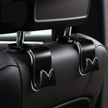 

4pcs Car Seat Back Hooks Organizer Universal Auto Fastener & Clips Vehicle Hidden Headrest Hanger Bag Car Styling Accessories