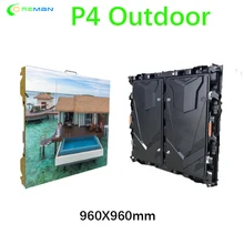 Outdoor led screen display P4 Die Casting Aluminum Cabinet HD High Brightness Waterproof Advertising Billboard 960X960mm