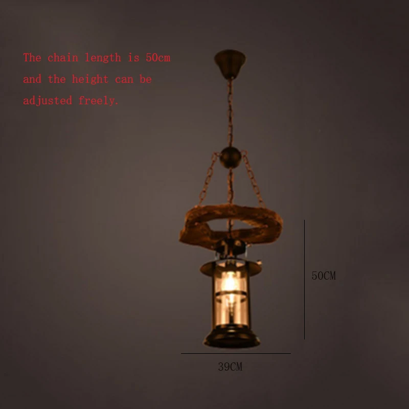 Скандинавский промышленный подвесной светильник в стиле лофт, светодиодный подвесной светильник в стиле ретро из цельного дерева, подвесной светильник для гостиной, ресторана, кафе-бара, подвесной светильник - Цвет корпуса: C