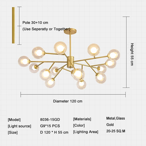 15 light Gold Современная простая железная хрустальная люстра, светодиодный светильник, высокое качество, светодиодный светильник, хрустальные люстры, светодиодный светильник E27, люстра с подвеской/droplight - Цвет абажура: 15 light Gold