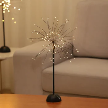 

100 Leds Explosion Table Night Light Dandelion Shape Copper Wire Night Light for Christmas Decoration Gift