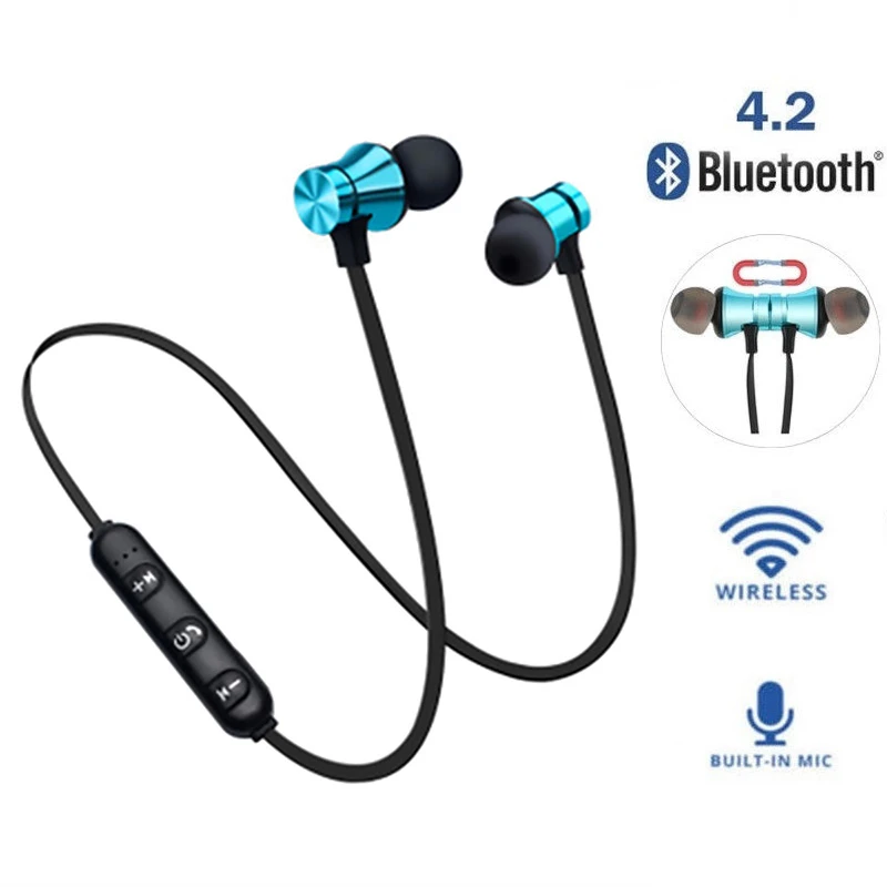 Магнитные беспроводные Bluetooth наушники водонепроницаемые мужские спортивные