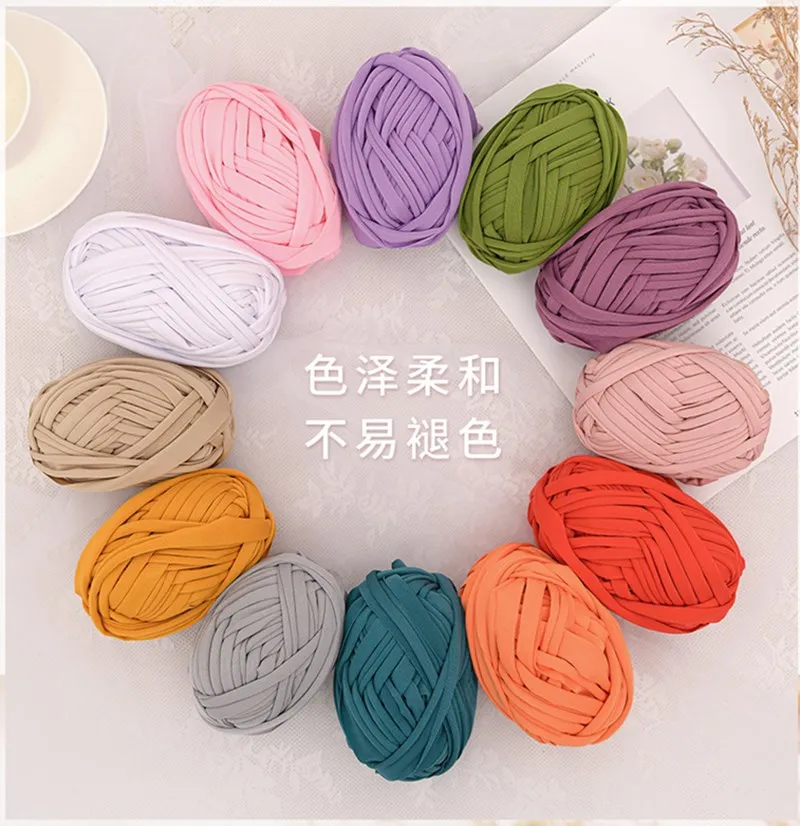 100G Filo Spesso Uncinetto Filato Di Stoffa Fai Da Te Tessuto A Mano Maglia Uncinetto Lana Per Maglieria A Mano Borsa Cuscino Tappeto