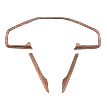 

Peach Wood Car Grain Inner Decor Steering Wheel Cover Trim for Honda Crv Cr-V 2017 2018