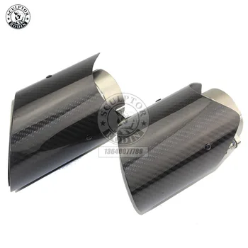

1 new car carbon fiber exhaust tailpipe for Porsche BMW Audi Volkswagen Jaguar Honda Toyota special tail throat